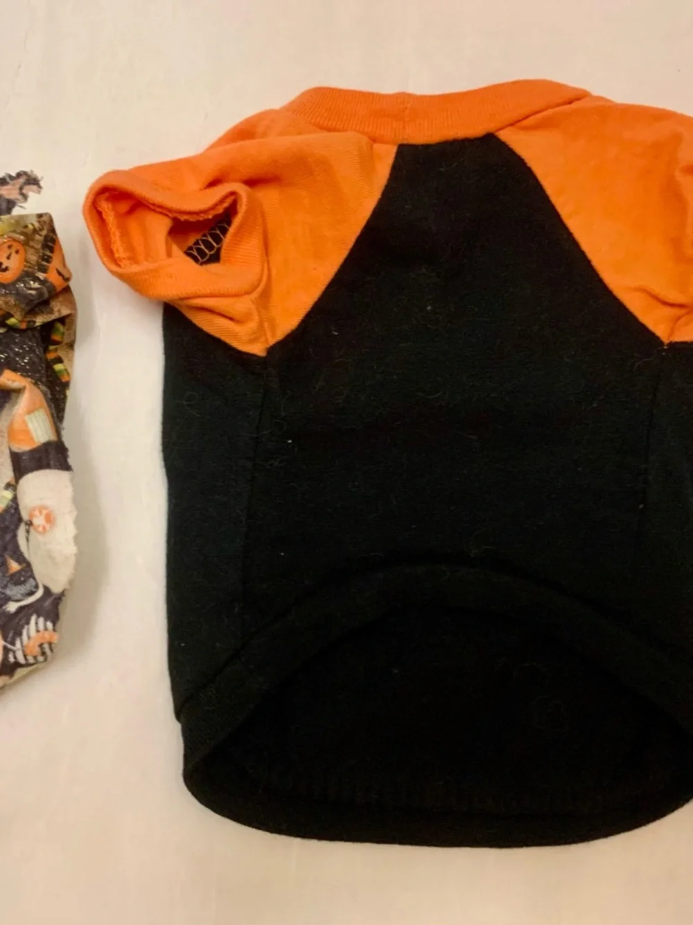 'Trick or Treat' dog Costume Top and banana. Xs